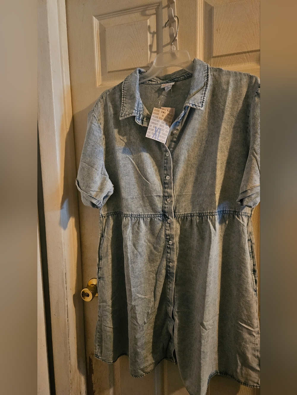 Lularoe Light Blue Ashton Dress Size XL NEW WITH TAGS